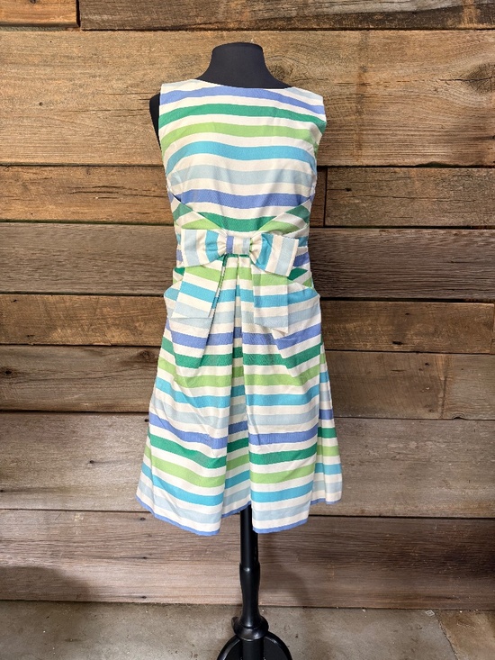 kate spade Dresses & Skirts - Kate Spade New York Pastel Striped Sleeveless Dress, 100% Silk, 10,